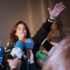 Junqueras asegura que ha transmitido a la vicepresidenta la voluntad de convocarlo, aún sin el permiso del Estado.-ELISENDA PONS
