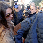 Raquel Gago, el sábado, tras la lectura del veredicto en la Audiencia.-ICAL