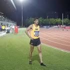Rodríguez, con gesto de dolor, tras finalizar en la novena posición su participación en el Nacional.-Juan Martí