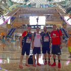Sergio de la Fuente, Alex Llorca, Juan Vasco y Nacho Martín, en la localidad china de Chengdu.-EL MUNDO