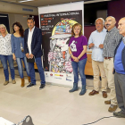 Iñaki Hernández, Amparo Morán, Ana Redondo, Luis M.  Durán, Mercedes Pastor, Javier Martínez, Jesúsdel Río yMartín Rodríguez durante la presentación  del proyecto.-J.M.LOSTAU