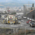 Entrada de camiones con carbón en la central térmica de Compostilla-César Sánchez