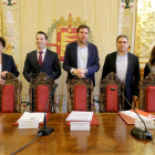 El Ayuntamiento de Valladolid, la Fundación 'La Caixa', la Casa de Juventud Aleste y Cáritas firman un convenio para favorecer el desarrollo del proyecto de intervención infanto-juvenil 'Delicias'.-ICAL