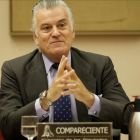 Luis Bárcenas, en su comparecencia ante comisión que investiga la caja b del PP en el Congreso.-JOSE LUIS ROCA