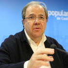 Juan Vicente Herrera comparece en la sede del PP regionalresultados definitivos en la sede del PP regional-Ical