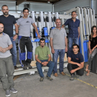 Miembros del equipo de investigadores del Cesefor que trabajan en la línea de investigación de la madera estructural. - V. G.