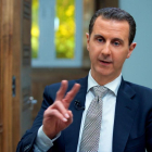 El presidente Bashar al Asad durante la entrevista a la agencia francesa AFP.-AFP
