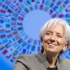 La actual directora gerente del FMI, Christine Lagarde, este jueves en Washington.-Foto:   EFE / STEVE JAFFE