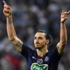 Ibrahimovic, durante su último encuentro con el PSG.-AFP / FRANCK FIFE