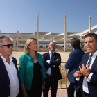 La consejera de Economía y Hacienda, Pilar del Olmo, visita el nuevo polígono industrial Valdeherrera de Villacastín.-ICAL