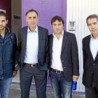 Baraja, Portugal, Braulio y Abando, ayer antes de la presentación.-J. M. Lostau