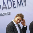 Nadal, al lado de Federer, en la presentación de su academia en Manacor este pasado miércoles.-EFE / J. GRAPPELLI