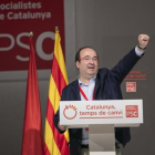 El primer secretario del PSC, Miquel Iceta, en la clausura del 13º congreso del PSC, en Barcelona.-JOAN CORTADELLAS