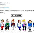 Tuit con la viñeta sobre el uso de Urgencias publicado por Mónica Lalanda.