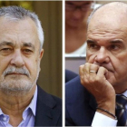 Los expresidentes andaluces José Antonio Griñán y Manuel Chaves.-/ PERIODICO