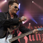Johnny Depp, con su banda Hollywood Vampires, el 1 de junio en Dinamarca.-AP / CLAUS BONNERUP