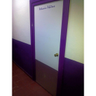 Puerta del vestuario arbitral.-A. ALVARADO