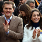 Rivera y Arrimadas, en el mitin de Ciutadans en Tarragona.-ELISENDA ROSANAS