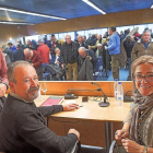 Miguel Alejo, la presidenta de la Diputación Mayte Martín, y el presidente del Consejo, Raúl Rodríguez durante la reunión.-ICAL
