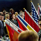 Los líderes de las principales potencias mundiales, ayer en la inauguración de la cumbre.-Foto: EFE / ALAIN JOCARD
