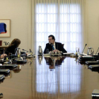 Mariano Rajoy, durante la reunión del Consejo de Ministros.-Foto: JUAN MANUEL PRATS