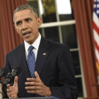 Obama, durante su discurso a la nación.-AP / SAUL LOEB