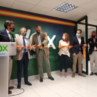 Javier Ortega Smith, duante la inauguración de la sede de VOX en Valladolid. - EUROPA PRESS