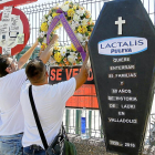 Trabajadores de Valladolid en una jornada de protesta contra los planes de cierre de Lactalis.-J.M. LOSTAU
