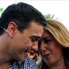 Pedro Sánchez y Susana Díaz, el pasado 24 de junio durante un mitin en Sevilla.-REUTERS / MARCELO DEL POZO