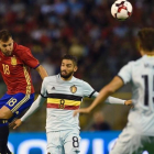 El azulgrana Jordi Alba, durante el partido amistoso Bélgica-España, celebrado en el estadio Rey Balduino, en Bruselas.-JOHN THYS