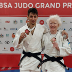 Daniel Gavilán y Marta Arce con su medalla de bronce. / EM