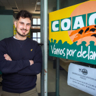 Diego Saldaña, nuevo coordinador provincial de COAG, en la sede de la organización en Burgos capital. TOMÁS ALONSO