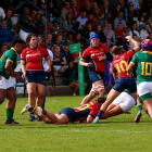 El equipo nacional femenino de rugby XV se enfrenta a Sudáfrica en partido preparatorio para el próximo Campeonato de Europa.