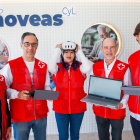Julián Ruiz, Pablo Marcos, Rosario Laurente, Fidel Juan y José María Camarero, voluntarios del espacio de innovación 'Innoveas' de Cruz Roja