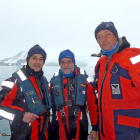 Thibauld Béjard, José Abel Flores y Andrés S. Rigual durante la expedición.