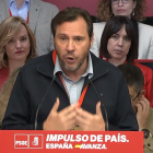 Óscar Puente en una intervención del Comité Federal del PSO