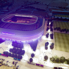 Infografía del estadio y parte de la nueva Ciudad Deportiva.