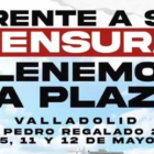 Cartel que convoca a los ciudadanos a asistir a la Plaza de Toros de Valladolid