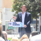 Fernández Mañueco en un acto electoral en Aranda de Duero (Burgos).