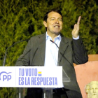 El presidente del Partido Popular de Castilla y León, Alfonso Fernández Mañueco, interviene tras conocer el resultado de las Elecciones Europeas. ICAL