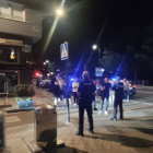 Policía Local en la cale San Lorenzo tras la pelea