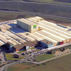 Vista aérea de la fábrica de Galletas Gullón en Aguilar de Campoo (Palencia)