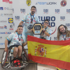 Óscar Perales, Lucía Martín, Javier Calleja y Víctor Fernández, Jhako, lograron ganar con la selección española de balonmano en silla de ruedas
