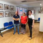 El secretario Tomás Hernández, la presidenta Ana Belén Pastor y el tesorero Miguel Ángel Peñas.