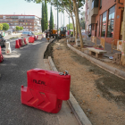 Obras del carril bici del Paseo de Juan Carlos I, próximo a la carretera de Soria