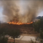 Imagen de archivo del primer incendio que se produjo en la parcela a finales de julio