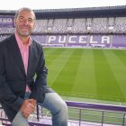 David Espinar, en la grada del estadio Zorrilla.