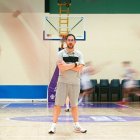 Lolo Encinas, durante su primer entrenamiento al frente del UEMC RVB.