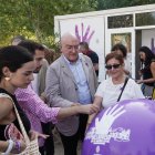 El alcalde de Valladolid, Jesús Julio Carnero, durante la presentación de los puntos violetas