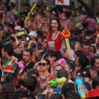 El desfile de peñas de las Fiestas de San Lorenzo de Valladolid